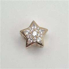 Pandora SHINE MET ALE Gold Plated Celestial Star Clear CZ Charm 768466C01